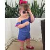 2PCS Baby Girl Denim Ruffled Tank Tops T-shirtShorts Outfit Set Clothes 0-3Y