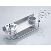Hair Dryer Stand Storage Organizer Rack Holder Hanger Wall Bathroom Set Sliver