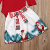 Christmas Newborn Baby Girls Tops Romper Santa Skirt Headband Outfit Set Clothes