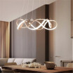 Baycheer HL487566 Room Decorative White Light Polished Brass Twist LED Pendant Light In Gold 33W