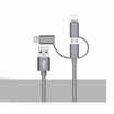 OLOEY three in one data line is suitable for Apple Android Type-C metal three Nylon Braided charging line
