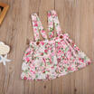 Newborn Kid Baby Girl Floral Clothes Party Princess Bib Strap Tutu Skirt Dress W