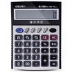 Effective deli 1656 voice with money detector function calculator dark gray