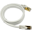 PowerSync CAT701PW seven lines of cable 1 m round double shielded Gigabit copper cable pearl white