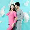 LangSha mens thin couple large size cotton sweater thermal underwear set solid color