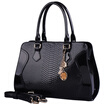Gold fox FOXER relief type serpentine elegant female bag leather hand messenger bag 926012F1A black