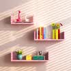 Midas shelves Anne U-shaped shelves three-piece wall-mounted shelf partition shelf flower pink