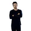 LangSha mens thin couple large size cotton sweater thermal underwear set solid color