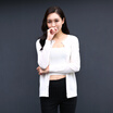 Antarctic Nanjiren Knitwear Women&39s Fashion Cardigan Slim Long Sleeve Sweater Women&39s White L 16572