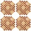Jia Chi bamboo pot mats insulation mats hot pad mats 4 loaded JC-DT1886