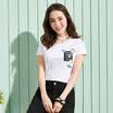 Semir T-shirt summer sleeves round neck straight print girls T-shirt 19037000206 bleached S