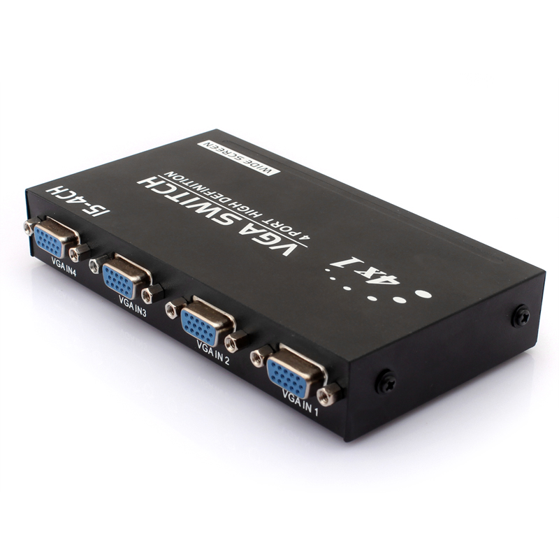 Rui Fu REVOFREE CY-V401 vga switch four into a high-definition video switch multi-monitor sharing device black