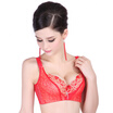 Modal rose lace bouquet jacquard yarn adjustment twist bra red 75B