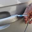 Funitrip row of blue electrostatic stick copper static eliminator key ring