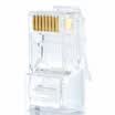AMPCOM engineering 6P4C telephone crystal head 4 core 2 core pure copper gold plated RJ11 voice telephone line connector 100 bag