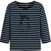 Semir Women&39s round necklace cartoon print seven-point sleeve shirt T-shirt 19316010902 blue&white tone M