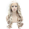 Iwona Synthetic Hair Lace Front Long Wavy White Auburn Mix Two Tone Wig