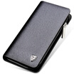 Seven wolves handbags men long wallet large capacity zipper mobile phone bag multi-functional business trend handbag men 1A4433233-65 bronze