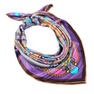 Yimihuasha Yimihuasha Fairview Camellia Purple Silk Scarf Women Silk Shawl Scarf Towel