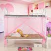 Italian man with a mosquito net student dormitory bedroom upper&lower bunker single double anti-mosquito book - pink dust top 120 195cm