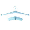 Bancaini Travel Portable Retractable Clothes Rack Folding Travel Hanger Plastic Clothes Hanger Traveling Clothes Hanger Blue