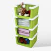 SHUAILI 4 tiers plastic kitchen storage rack shelf bracket
