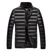 Antarctic men&39s down jacket fashion Korean baseball collar 90 white duck down solid color warm down jacket 1902 black 2XL