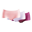 Jingdong supermarket the United States&Ya Ting 3 ladies underwear Seamless sexy light&pure color pure cotton crotch underwear female glass gold cherry powder ghost black L code