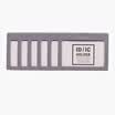 Deli 8336 transparent lining certificate card sets work permit staff card horizontal 6 gray