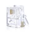 AMPCOM engineering 6P2C telephone crystal head pure copper gold-plated RJ11 voice 2-pin telephone line connector 100 bag