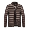 Antarctic men&39s down jacket fashion Korean baseball collar 90 white duck down solid color warm down jacket 1902 coffee 3XL