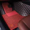 Kang car treasure car mats all surrounded by leather wire ring special black red manufacturers custom straight hair