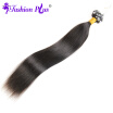 Free Shipping Straight Micro Loop Ring Human Hair Extensions 1B 100 gLot Brazilian Virgin Hair Straight Micro Loop Hair Extensio