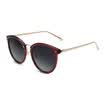 Wei Gu&39s VEGOOS 6112 polarized sunglasses round box retro tide people sunglasses female models face repair sunglasses sand transparent wine red frame progressive gray