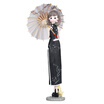 Flower set cheongsam beautiful handicrafts ornaments bracelet umbrella girl Chinese style ornaments living room entrance decorations send girlfriend send friends birthday gifts HS16G01DB navy