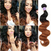 Brazilian Virgin Hair weave Ombre Human Hair 4 Bundles T1B30 Ombre Brazilian Hair Weave Bundles Body Wave Ombre Hair Extensions