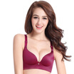 Thousands of Naimai 2290 Brushed no steel ring women&39s chest a piece of seamless collection comfortable comfortable underwear dark wine red B70