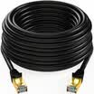 Shanze SAMZHE CAT-730H Engineering Class 7 CAT7 Class Pure Copper Gold Plated Double Shield High Speed ​​Network Jumper 7 Type Finished Cable Network Cable Black 30m