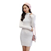 Antarctic Nanjiren sweater women long section of the buttocks dress sleeves long-sleeved semi-high collar thin section of the bottom of the shirt women are the average yan