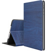 BIAZE Apple iPad Mini2 31 protective cover shell light&drop intelligent sleep three fold leather case wood series PB20-deep sea blue
