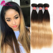 7A Brazilian Virgin Hair Straight Ombre Honey Blonde Ombre Brazilian Hair Straight Weave Cheap Brazilian Straight Hair 3 Pcs