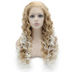 Iwona Synthetic Hair Lace Front Long Curly White Tip Blonde Wig