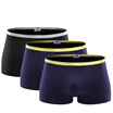 Heng Yuan Xiang men&39s underwear solid color in the waist high-beam cotton flat angle underwear elastic Slim mix of three combinations three 180105