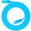 Shanze SAMZHE SZ-608BE six CAT6-type gigabit flat cable computer network jumper line cable blue 8 meters