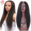 Hesperis 2017 Hot Sale Italian Yaki Straight Brazilian Virgin Human Hair U Part Wigs For Black Women