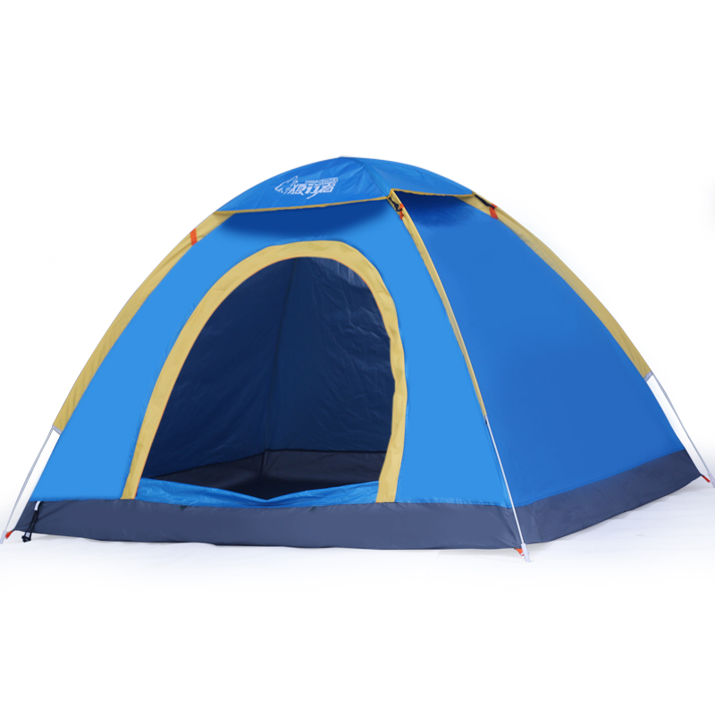 Wolf Walker speed open automatic tent outdoor double family set sunscreen double camping camping fruit green