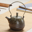 Junyu black pottery teapot filter tea teapot Japanese tea ceremony Kung Fu tea pot kiln green glaze to ment
