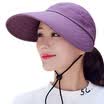 Lan Shiyu M0210 empty top sun hat female summer big along the outdoor sun sun hat riding can be folded hat grape violet