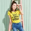 Semir T-shirt summer student cartoon print cotton T-shirt blouse bottoming shirt 12216000132 lemon yellow M