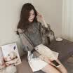 sustory women&39s clothing 2017 spring personality singular silk loose chiffon shirt female sleeves Korean version of the perspective of sexy underwear SU082 rose gold all